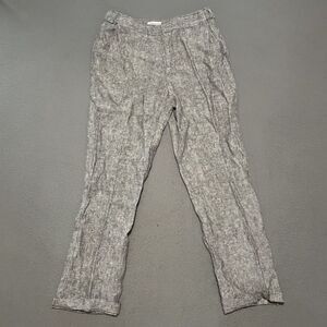 Women's Coldwater Creek‎ Gray 100% Linen Pants Size 6P